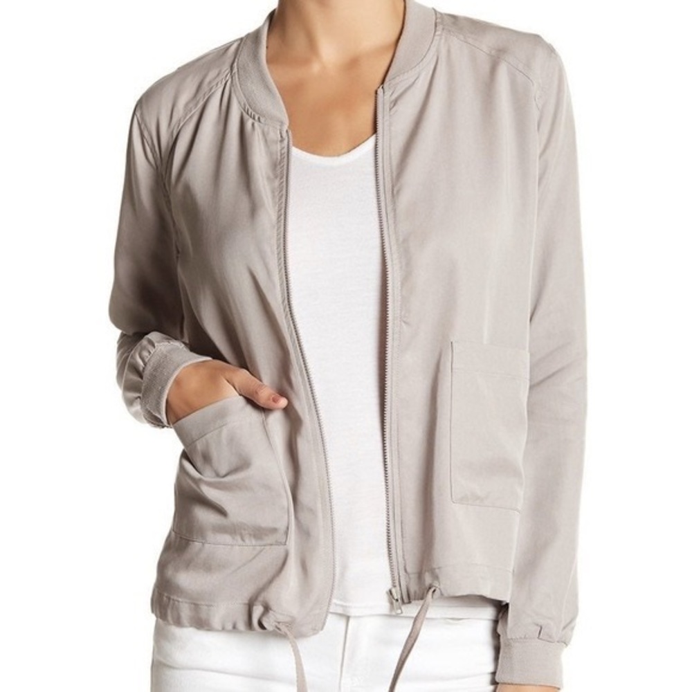 Socialite Light Gray Bomber Jacket